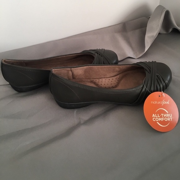 Natural Soul Comfort Dark Gary Flats. NIB - Picture 4 of 5